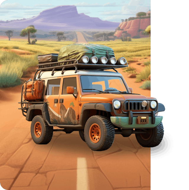Car in safari